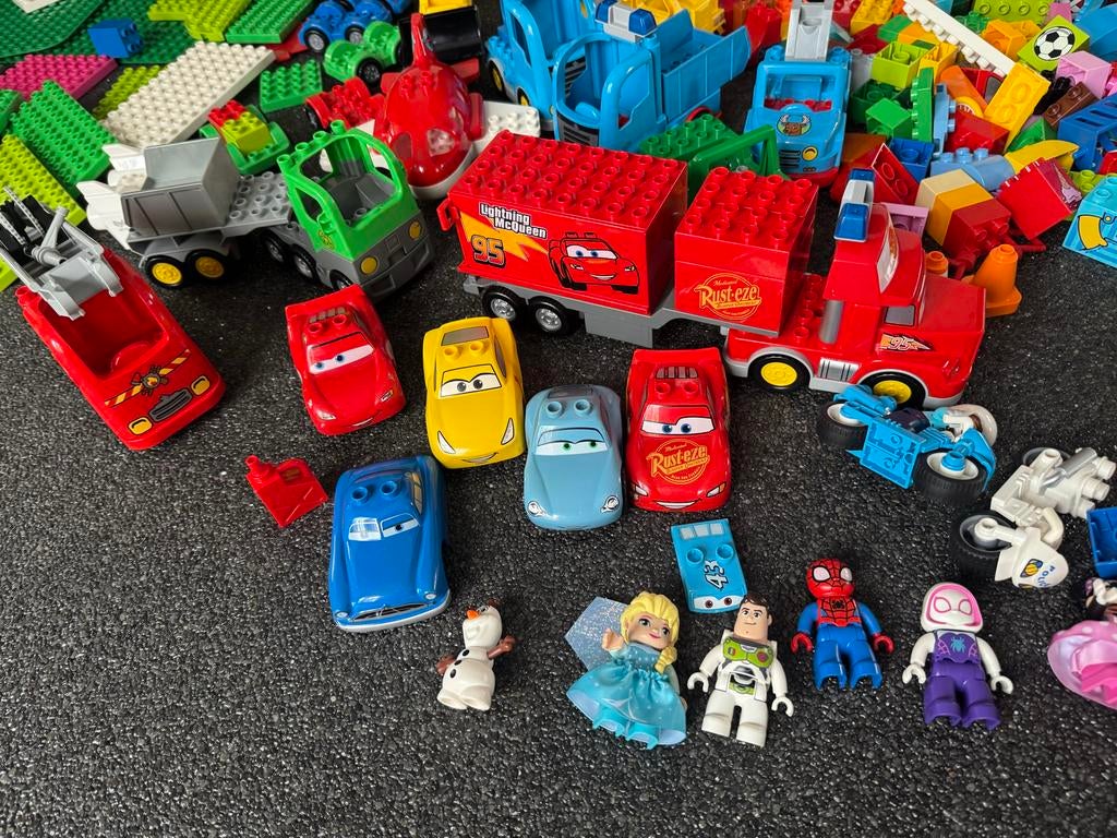 Mega Duplo collectie: dierentuin, Cars, Disney, Spiderman, Kinderen en Baby's, Ophalen, Zo goed als nieuw, Meerdere sets, Complete set