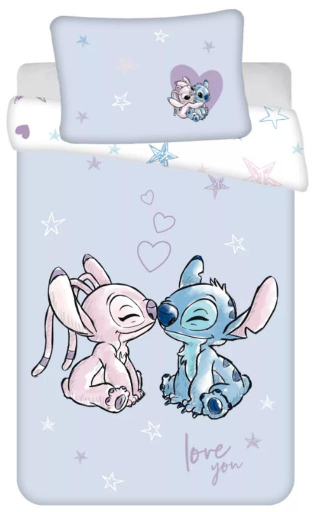 Stitch en Angel Baby / Peuter Dekbedovertrek 100 x 135 cm, Kinderen en Baby's, Kinderkamer | Beddengoed, Overige kleuren, Jongetje of Meisje