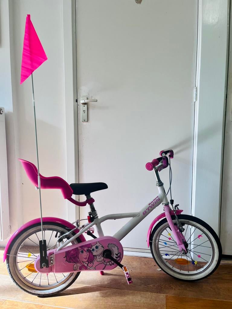 BTWIN 16" meisjes kinderfiets, Ophalen, Gebruikt, 16 tot 20 inch, Btwin Decathlon