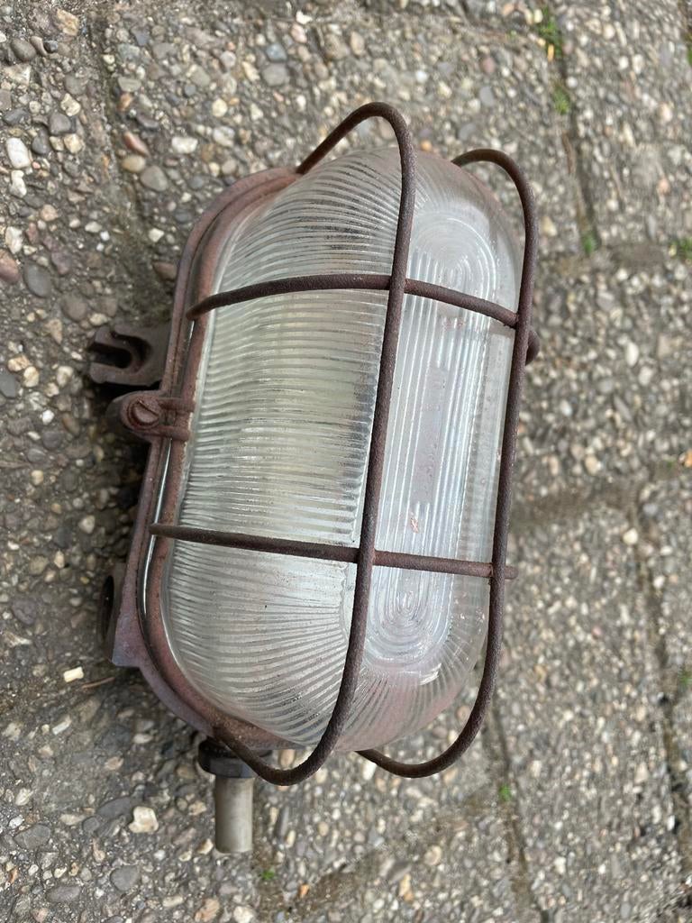 Bakeliet stal lamp vintage, Ophalen of Verzenden