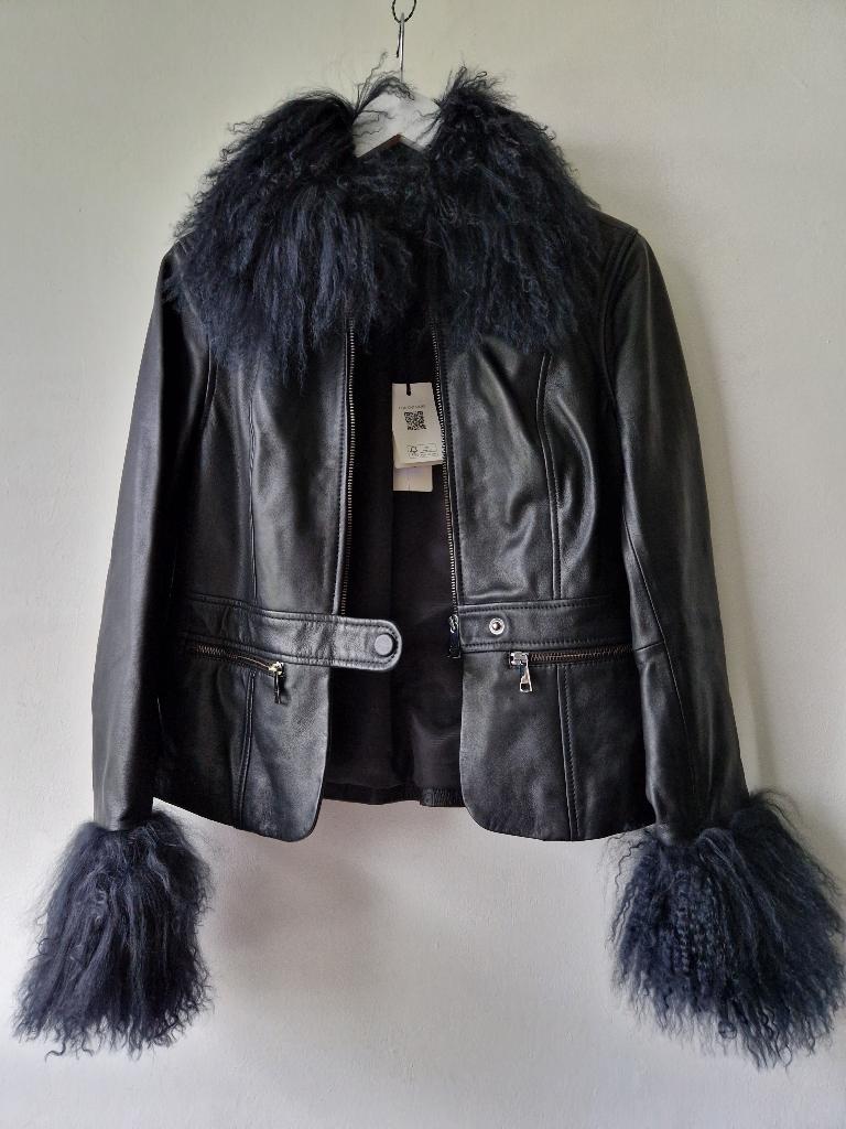 Nieuwe Ted Baker  leren jas mt 2 (38), Maat 38/40 (M), Zwart, Nieuw, Ophalen of Verzenden