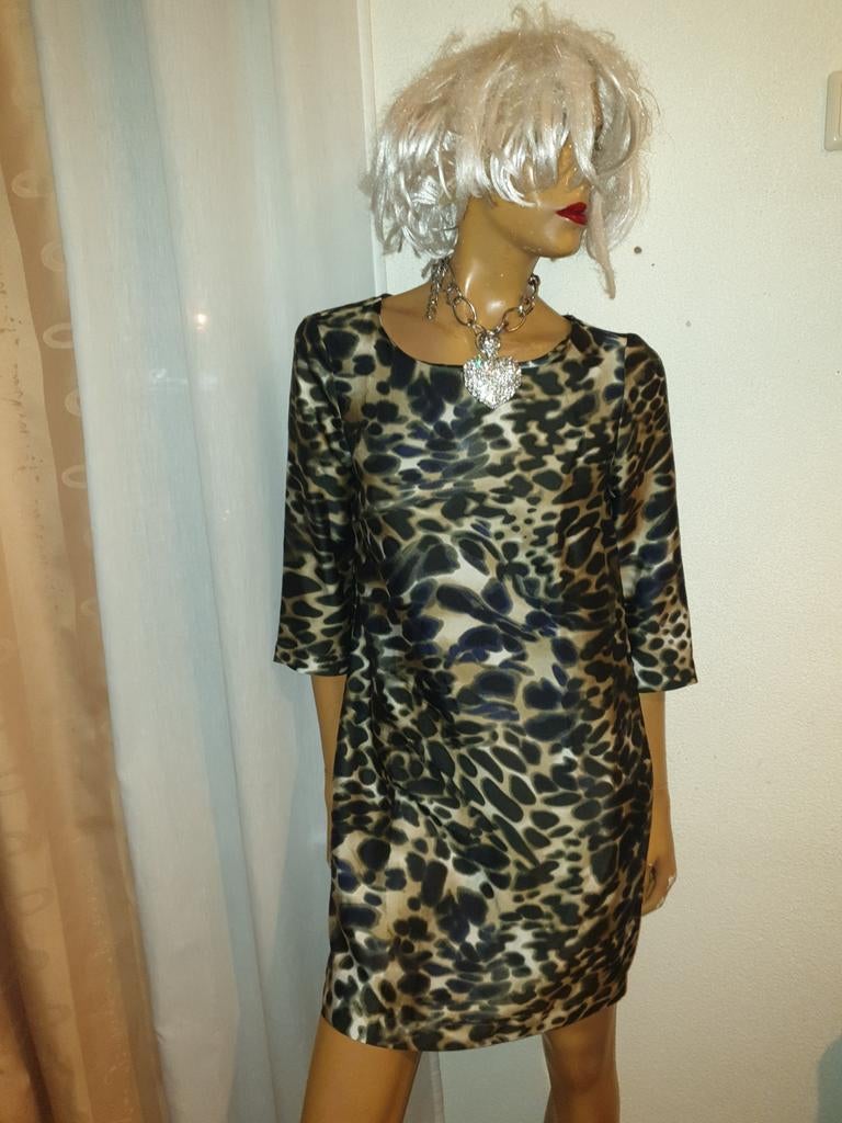 Jurk met luipaardprint van mango maat M zgan, Maat 38/40 (M), Ophalen of Verzenden, Zo goed als nieuw, Boven de knie