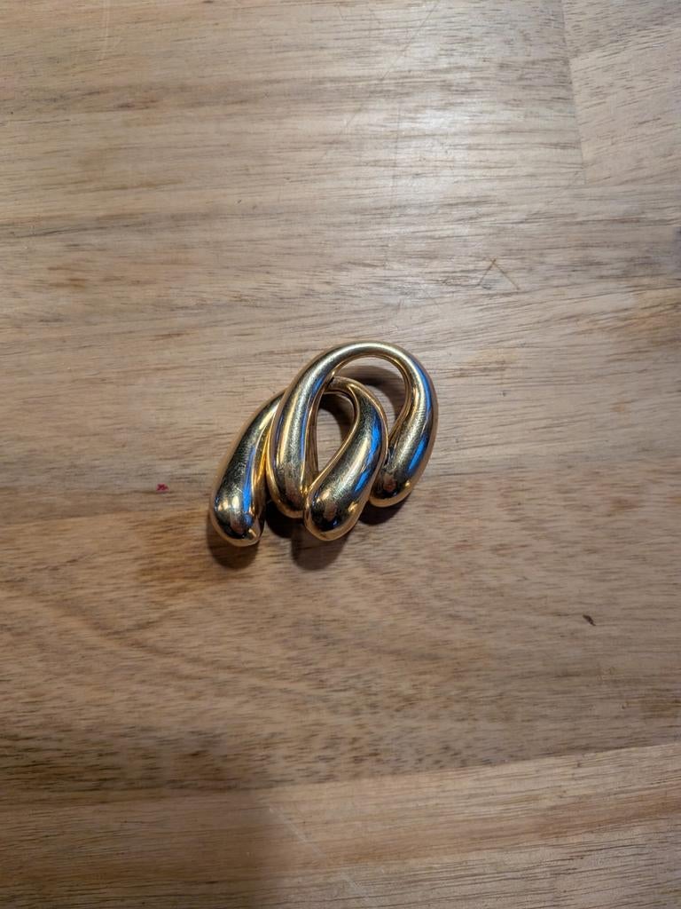 Kollmar & Jourdan Vintage Vergulde Broche, Ophalen of Verzenden, Zo goed als nieuw, Goud, Goud