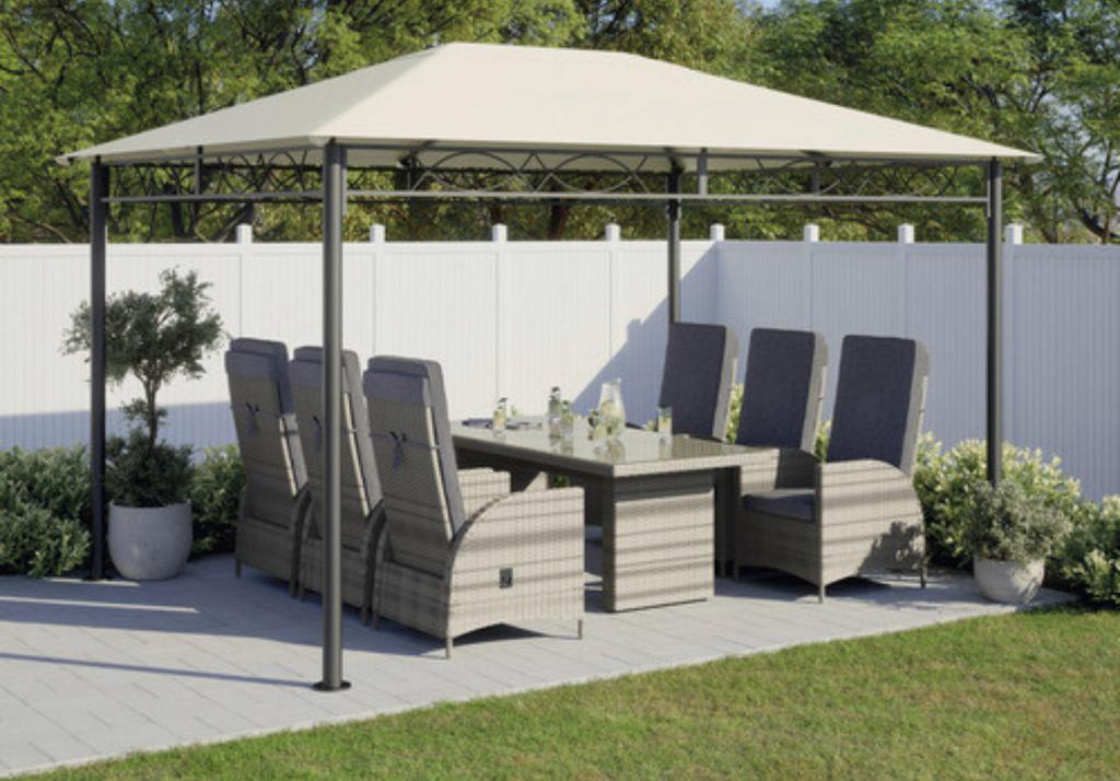 NIEUW Stijlvol Paviljoen GARDEN PLACE 300 x 400 cm – Beige, Tuin en Terras, Ophalen of Verzenden, Nieuw, Minder dan 5 meter, Paviljoen