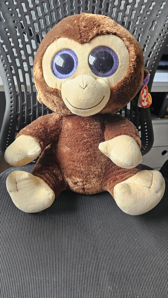 Grote Ty Beanie Boo Aap (Coconut) - Zo goed als nieuw, Ophalen of Verzenden, Zo goed als nieuw, Overige typen