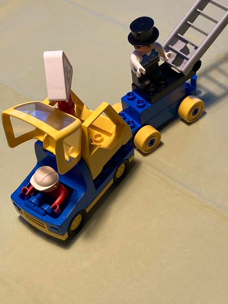 Duplo LEGO Auto met Aanhanger, Ophalen of Verzenden, Gebruikt, Duplo