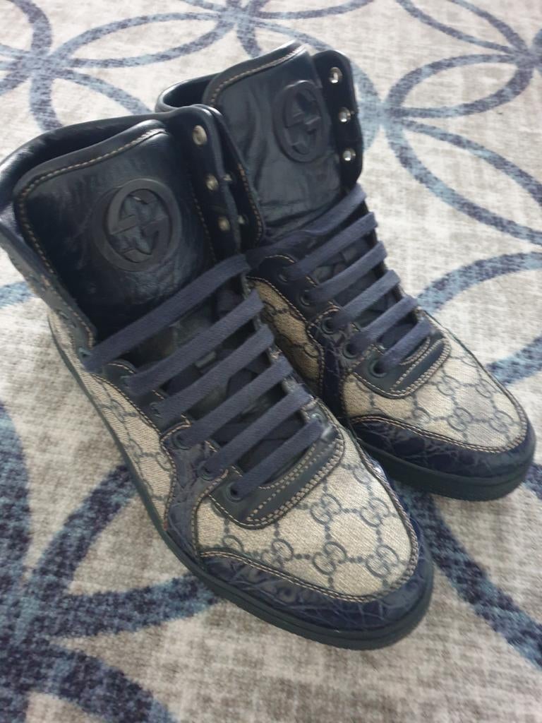 Gucci interlocking GG trainers mt 40 ZGAN €299, Kleding | Heren, Schoenen, Gucci, Verzenden, Blauw, Sneakers of Gympen