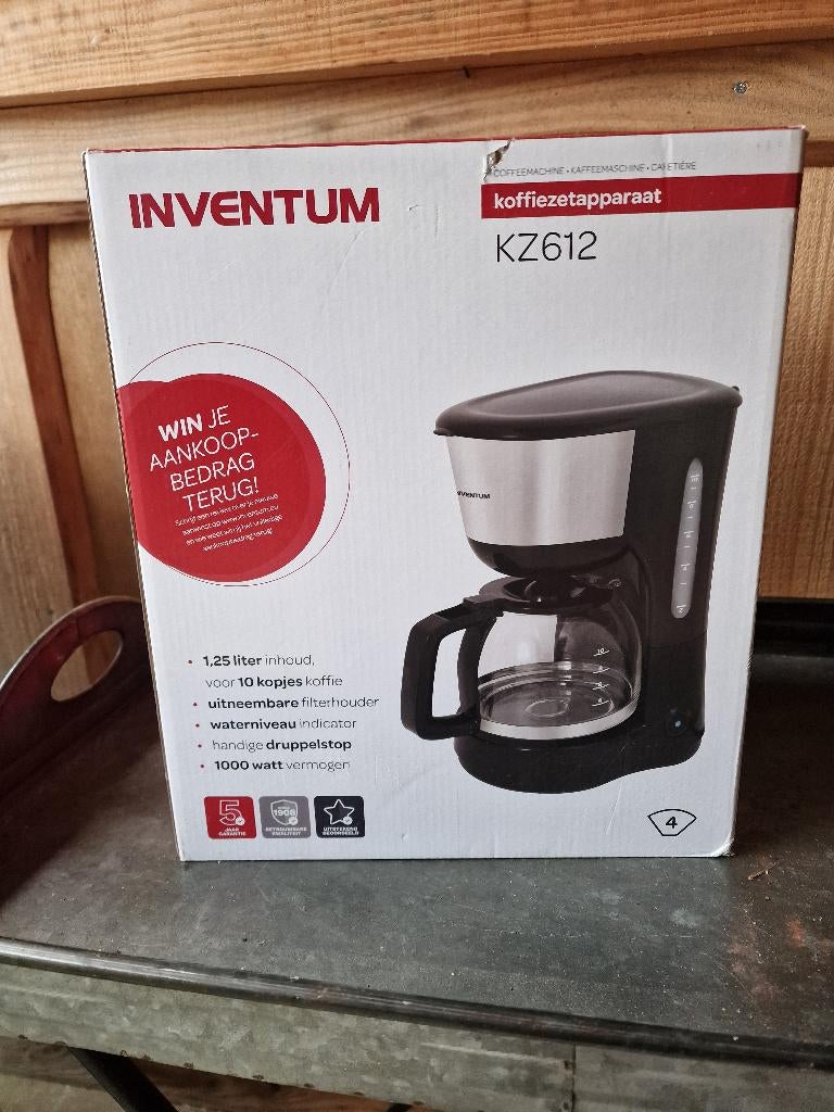 Koffiezet apparaat Inventum KZ612 Nieuw in Doos, 10 kopjes of meer, Gemalen koffie, Ophalen of Verzenden, Koffiemachine