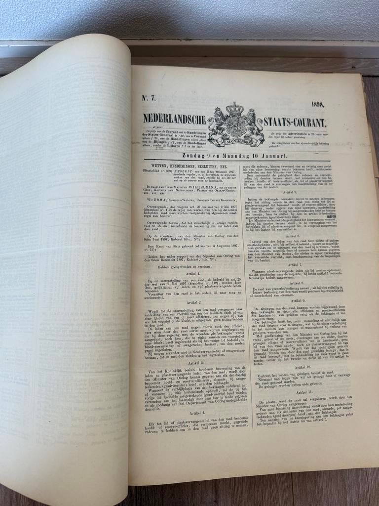 Staatscourant 1898 - Antiek Boek, Ophalen, De nederlandse staat