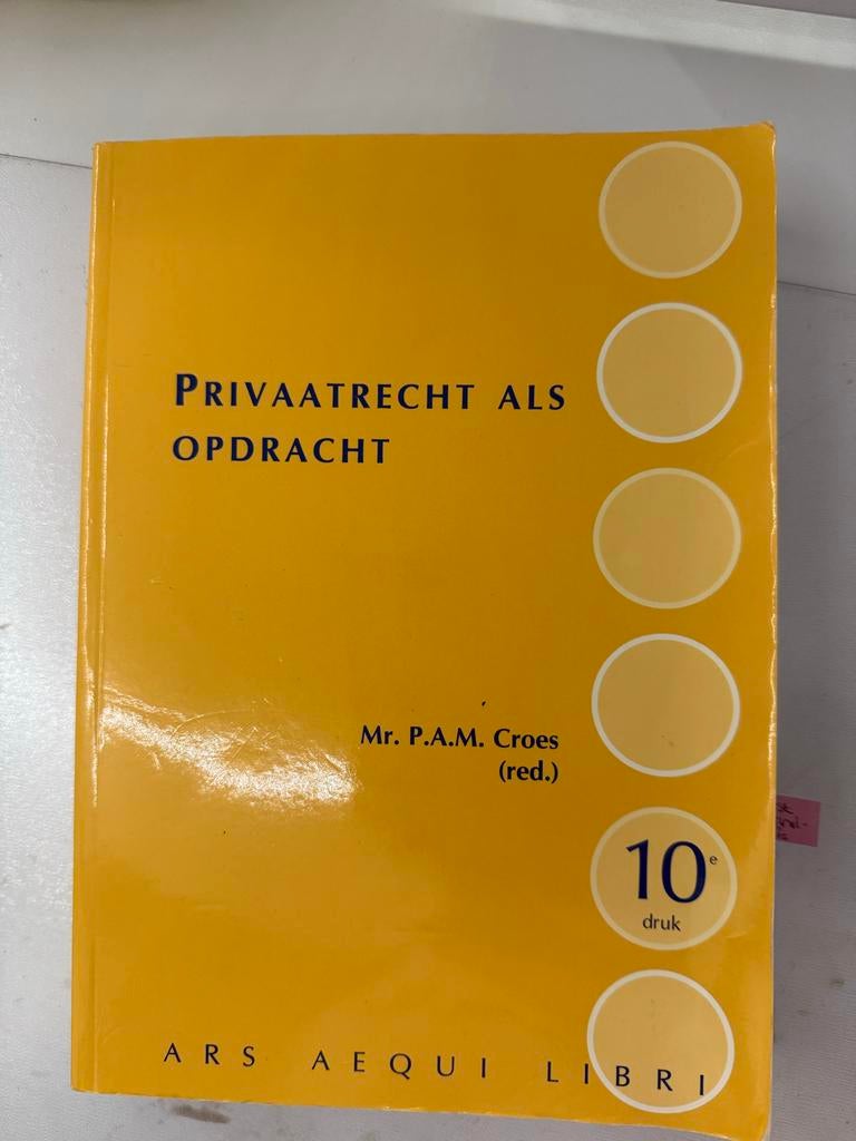Privaatrecht als opdracht, 10e druk - Rechtsgeleerdheid, Boeken, Studieboeken en Cursussen, Ophalen of Verzenden, Alpha, Zo goed als nieuw