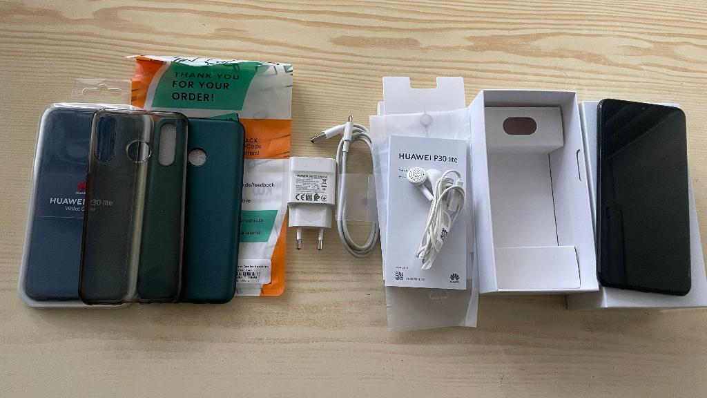 Huawei P30 Lite, Ophalen, Zwart, Touchscreen, Zo goed als nieuw