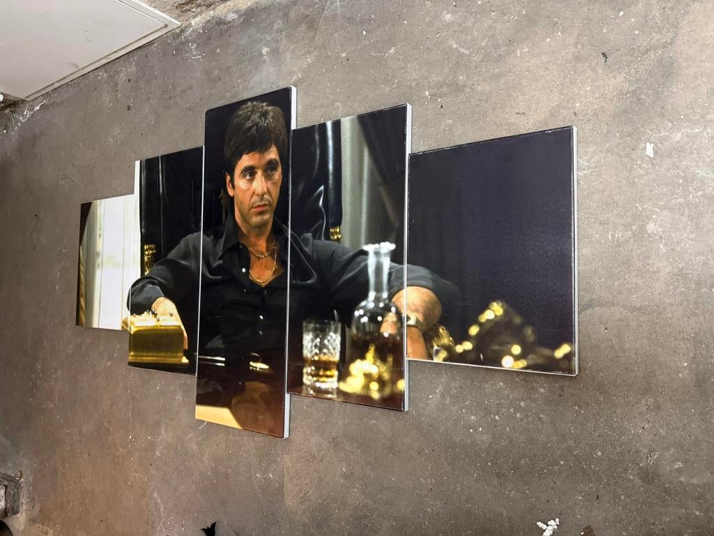 XXL Scarface Canvas 5-delig 15080 cm – Eye-Catcher, Oorspronkelijke maker, Verzenden, 125 cm of meer, Zo goed als nieuw