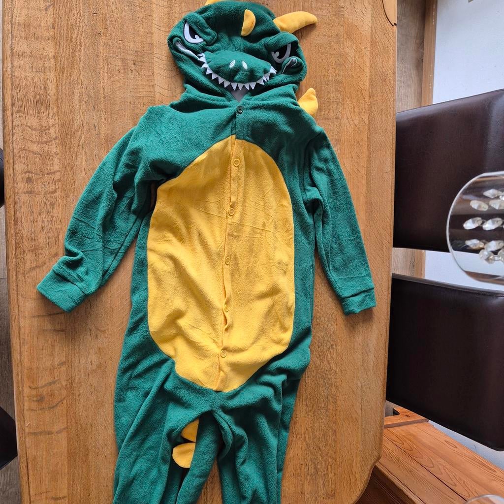 Leuke draak onesie - Maat S (170-176), Kinderen en Baby's, Carnavalskleding en Verkleedspullen, Ophalen of Verzenden, Zo goed als nieuw