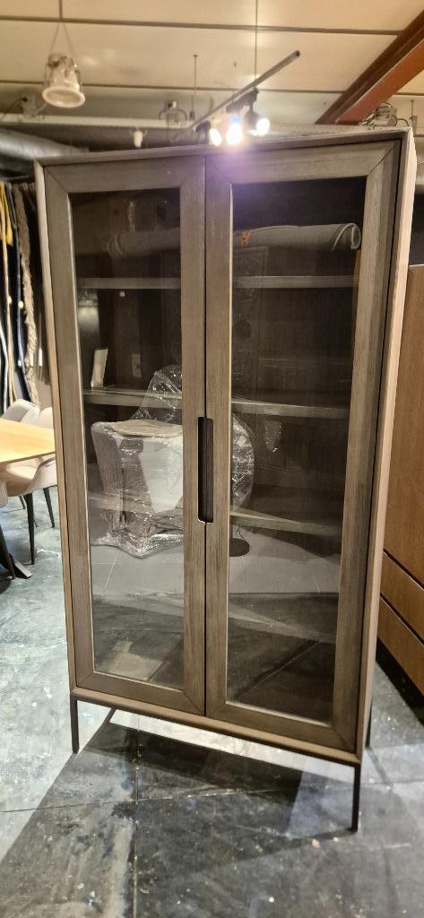 vitrinekast Van €999.- Voor €550.- !, Huis en Inrichting, Kasten | Vitrinekasten, Nieuw, 150 tot 200 cm, 50 tot 100 cm, 25 tot 50 cm