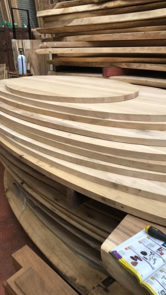 boomstamtafels tuinhout  schaaldelen gevelbekleding, Ophalen, Palen, Nieuw, Hardhout