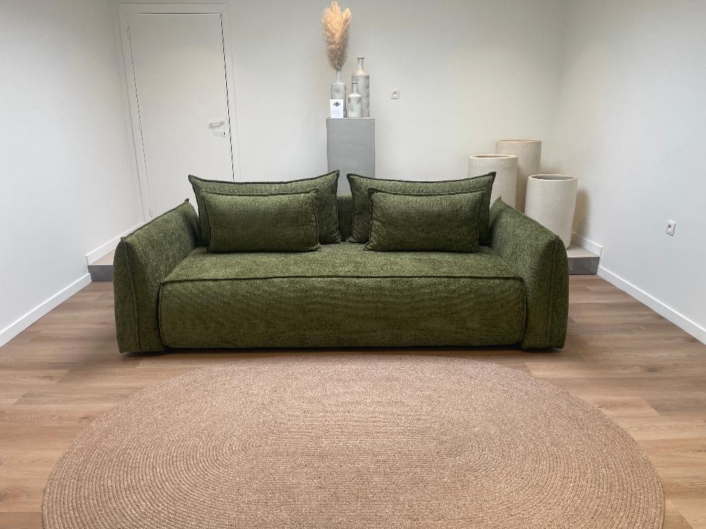 Slaapbank met opbergruimte NIEUW, Ophalen, 250 tot 300 cm, 100 tot 125 cm, Japandi, Scandinavisch