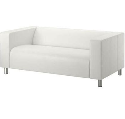 Ikea Klippan wit leer, Ophalen, Gebruikt, 150 tot 200 cm, Tweepersoons