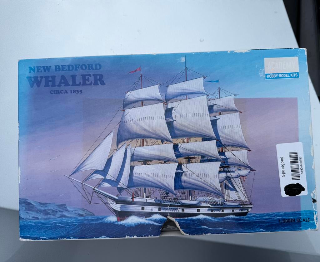 Academy New Bedford Whaler 1/200 - Zeilschip Bouwdoos, Ophalen of Verzenden, Gebruikt, 1:200 of kleiner, Overige merken