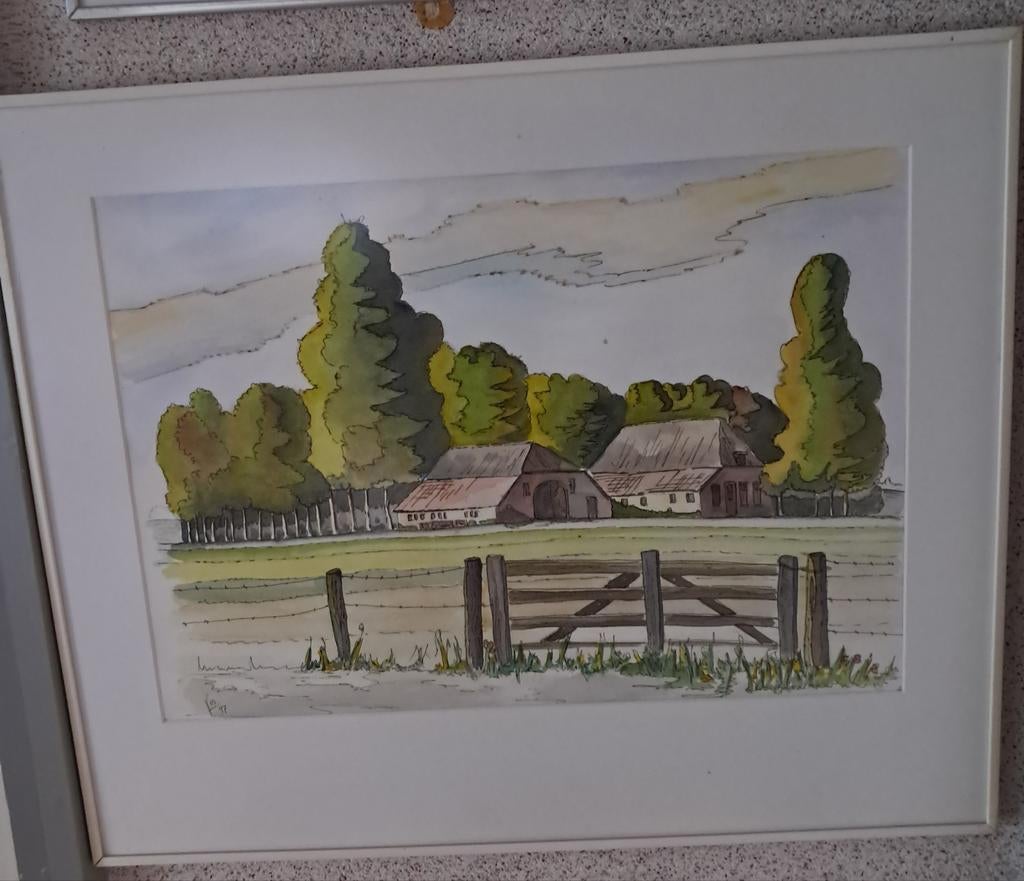 Aquarel van Jan van Os., Ophalen of Verzenden