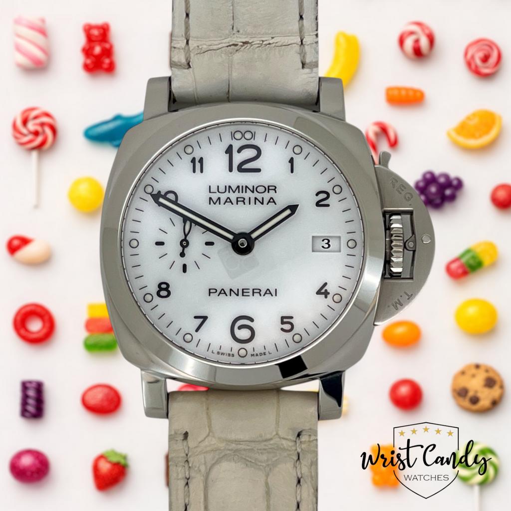 Panerai PAM00523 • full set 2015 • service 2025 • topstaat, Sieraden, Tassen en Uiterlijk, Horloges | Heren, Ophalen of Verzenden