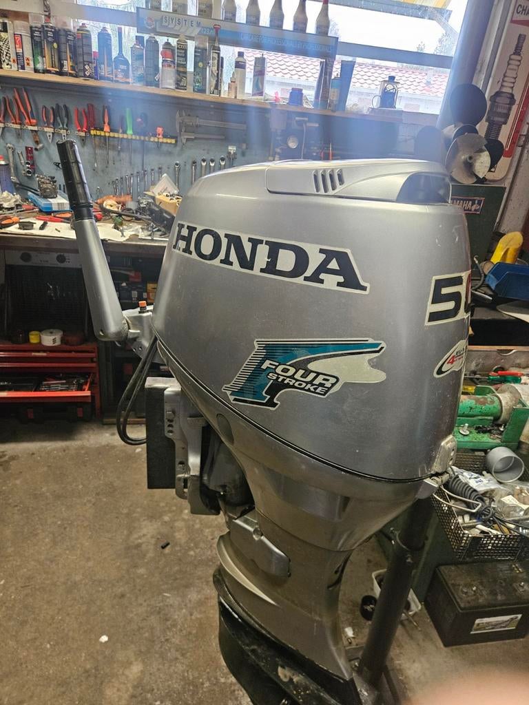 Honda BF50 e-start Langstaart stuurknuppel 1 jr garantie, Gebruikt, Ophalen of Verzenden, Viertaktmotor, 30 pk of meer