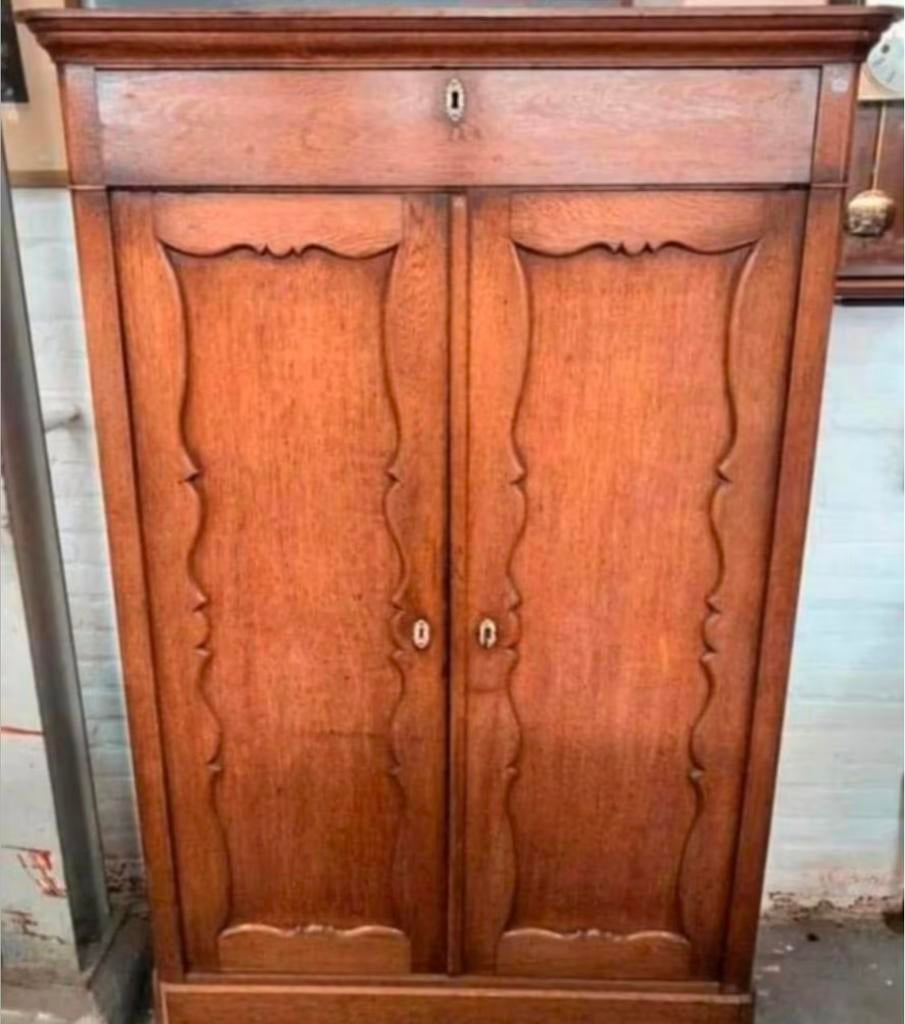 Kast antieke Hollandse Biedermeier dienstbode keuken kast., Antiek en Kunst, Antiek | Meubels | Kasten, Ophalen of Verzenden