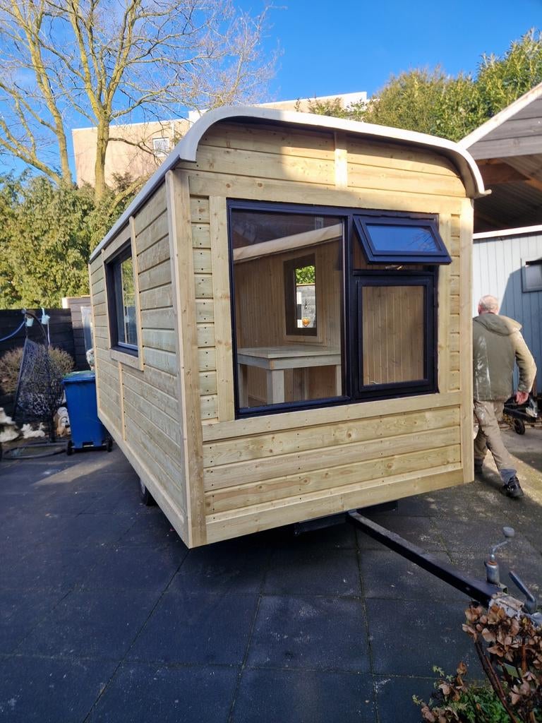 Pipowagen / Tinyhouse / Werfkeet 4x2 - Compleet geïsoleerd, Doe-het-zelf en Verbouw, Bouwketen en Schaftketen, Ophalen of Verzenden