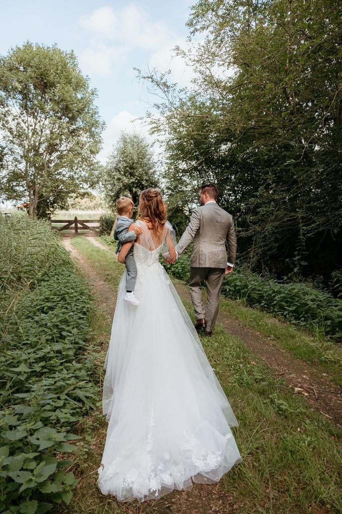 Modeca Alaine bruidsjurk – maat 34, Kleding | Dames, Trouwkleding en Trouwaccessoires, Ophalen, Zo goed als nieuw, Wit, Trouwjurk