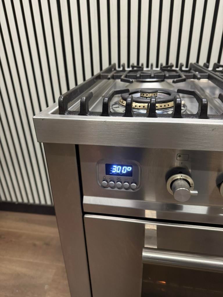 Luxe Boretti Fornuis 6 pits Multifunctioneel 300 C 90 cm, Fornello Esperta, Grill, Ophalen of Verzenden, Zo goed als nieuw