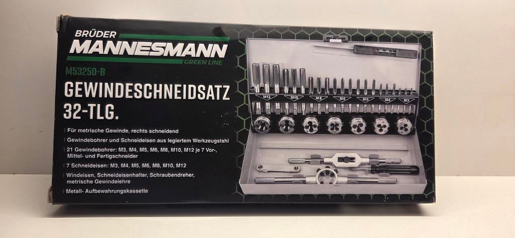 Mannesmann 32 delig tap set., Doe-het-zelf en Verbouw, Gereedschap | Handgereedschap, Ophalen of Verzenden, Nieuw