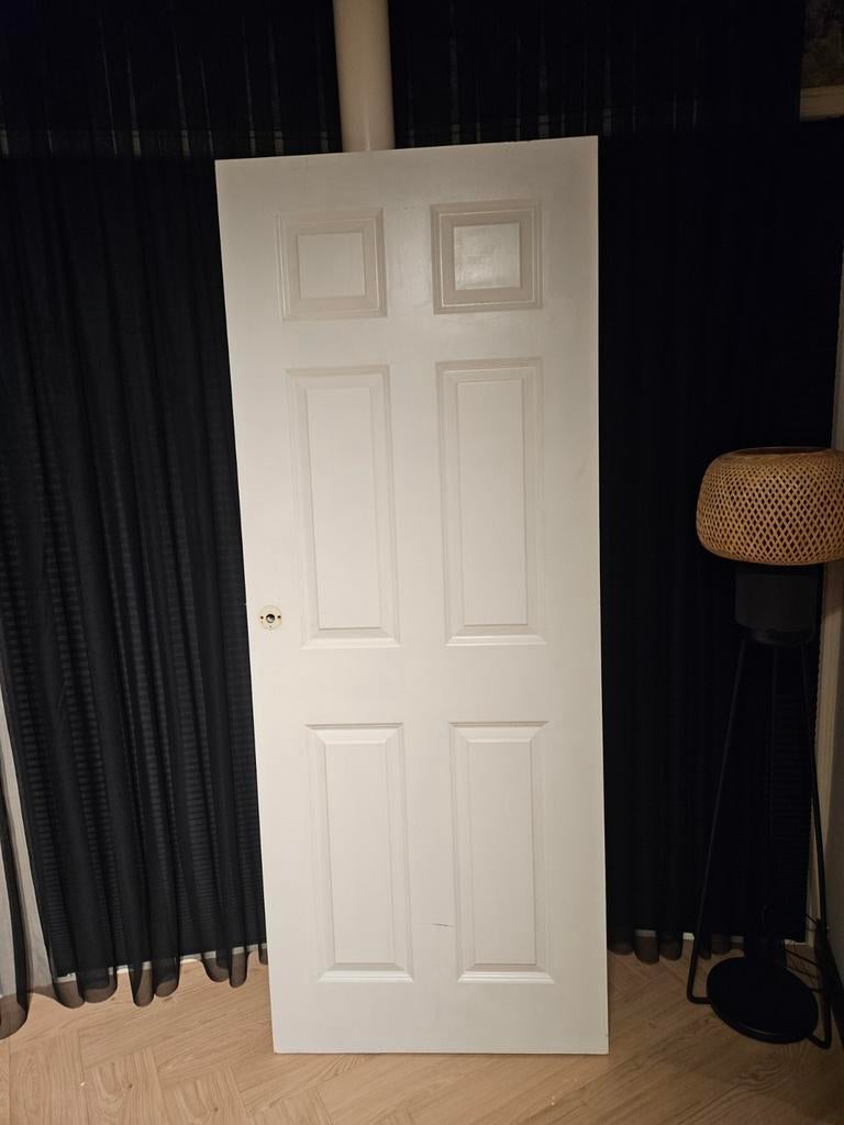 Witte binnendeur 78x201 cm, Doe-het-zelf en Verbouw, Deuren en Horren, Ophalen of Verzenden