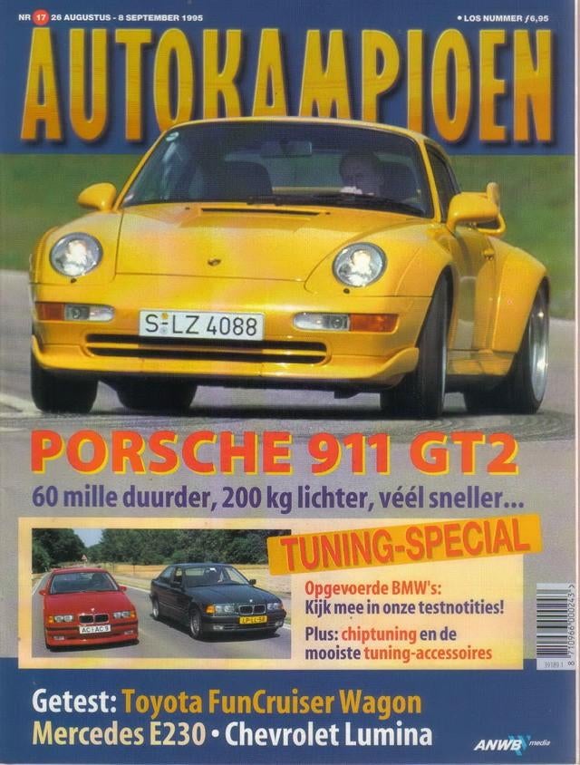 Autokampioen 17 1995 : Porsche 911 GT2 - Mercedes Benz E 230, Ophalen of Verzenden, Gelezen, Algemeen
