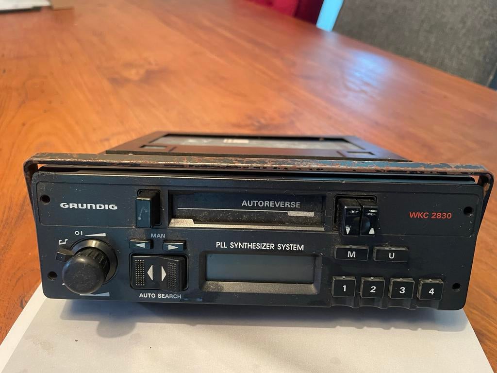 Grundig WKC 2830 Autoradio met Slede - Vintage Auto Radio, Ophalen of Verzenden, Gebruikt