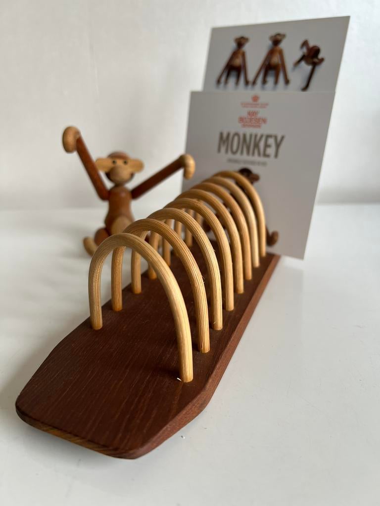 Vintage Deens Artiform Teakhout Toastrek Kaartenrek Jaren 60, Ophalen of Verzenden