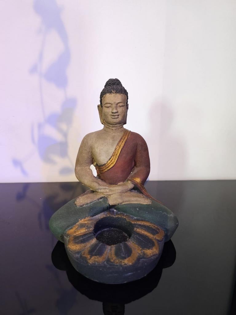 Thais boeddha beeld kaarslichthouder, Ophalen of Verzenden