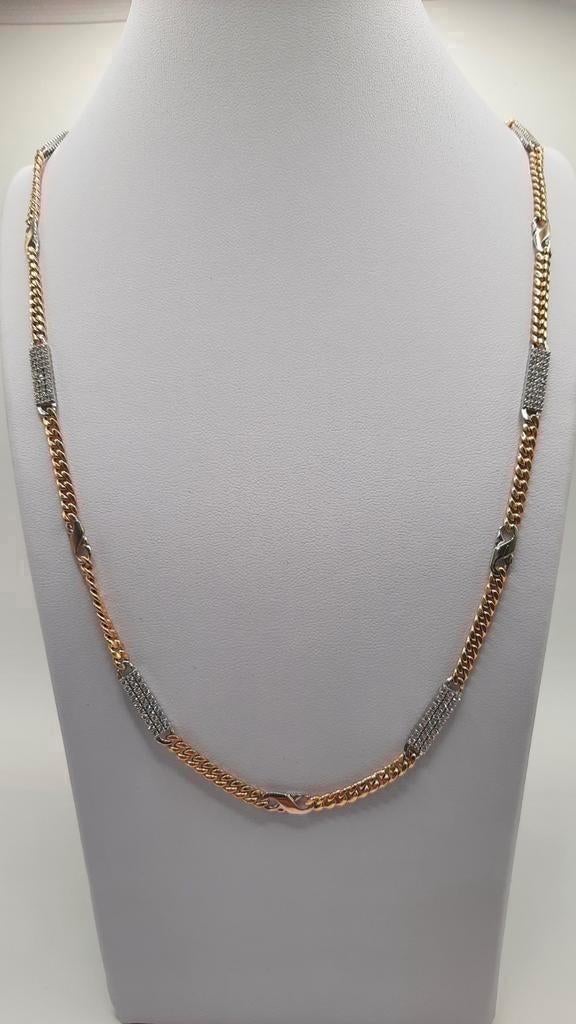 Gouden platte ketting 14kt, Www.bredajuwelier.nl, Nieuw, Ophalen of Verzenden, Www.bredajuwelier.nl