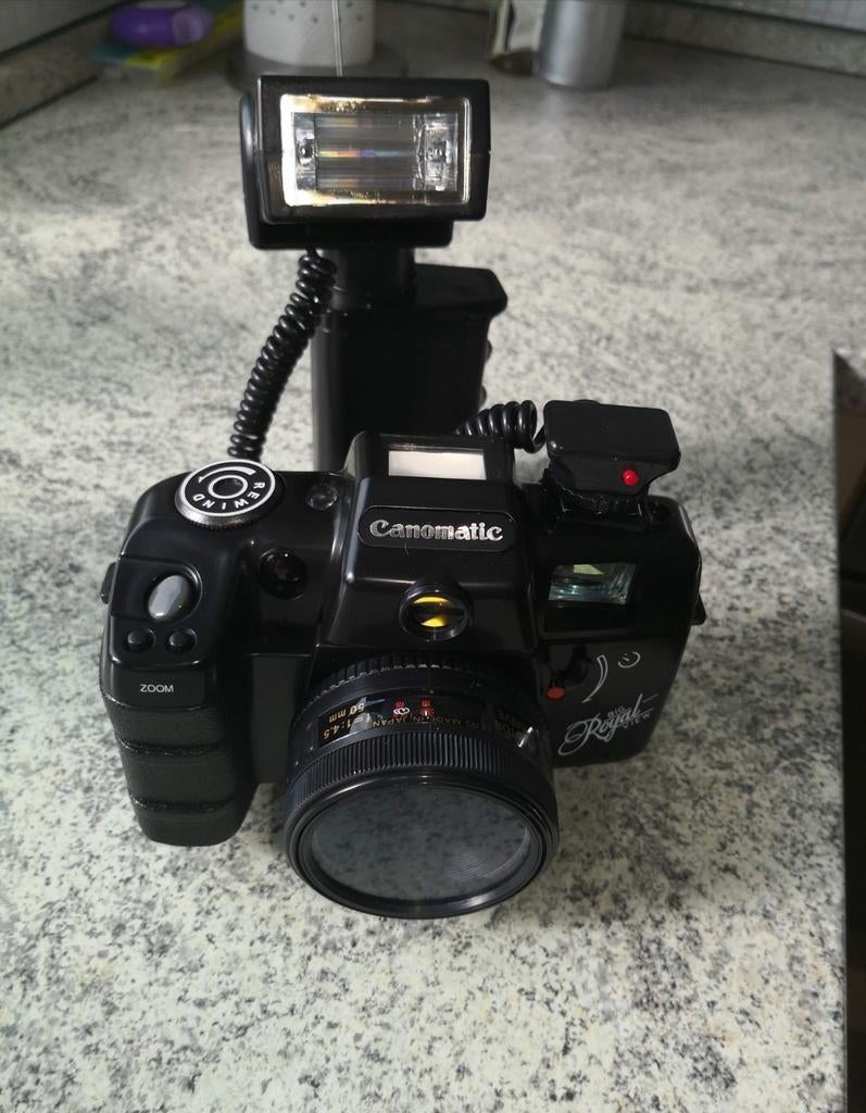 Canomatic camera set compleet, Audio, Tv en Foto, Fotocamera's Analoog, Ophalen, Gebruikt, Spiegelreflex, Canon