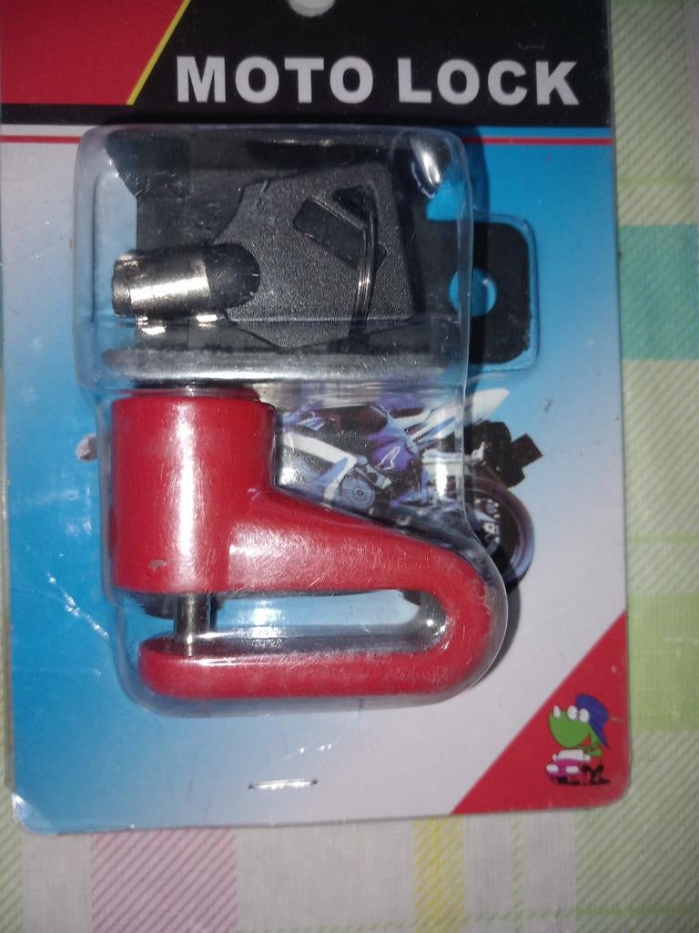 Moto Lock Schijfremslot - Rood, Ophalen of Verzenden, Nieuw