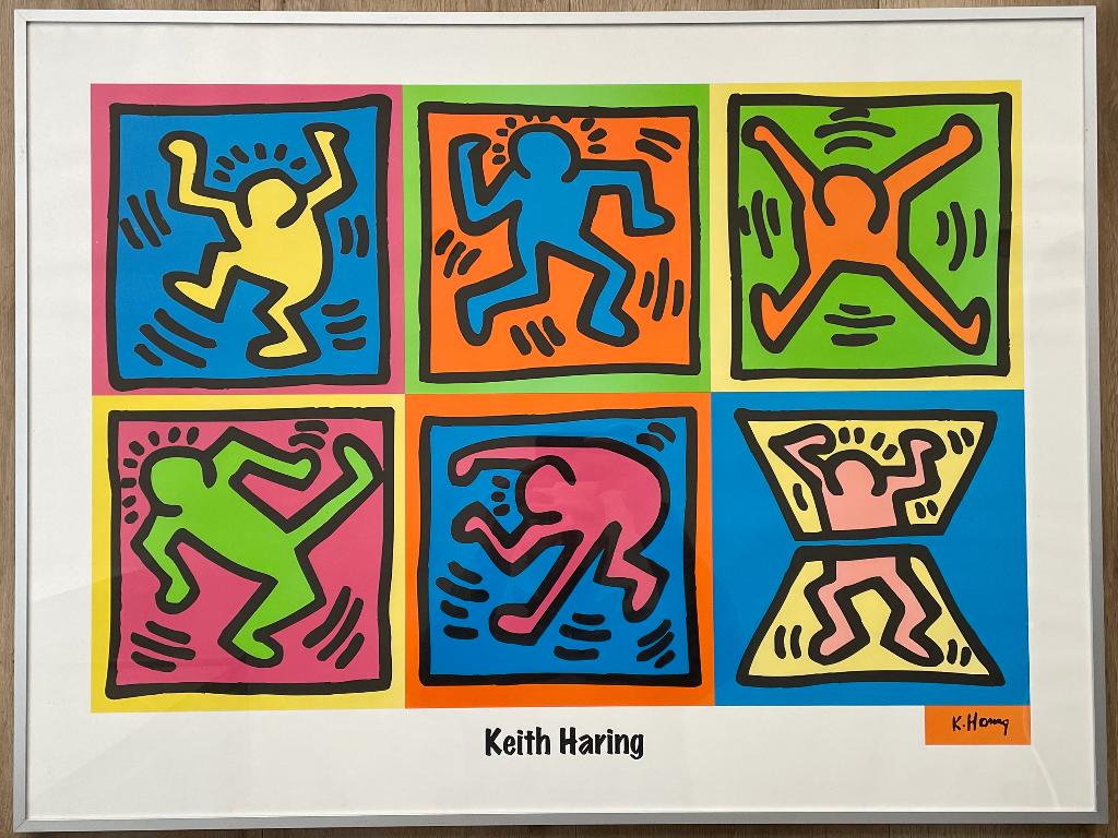 Dansers, uit Playboy archief Keith Haring litho uit 1986, Ophalen of Verzenden