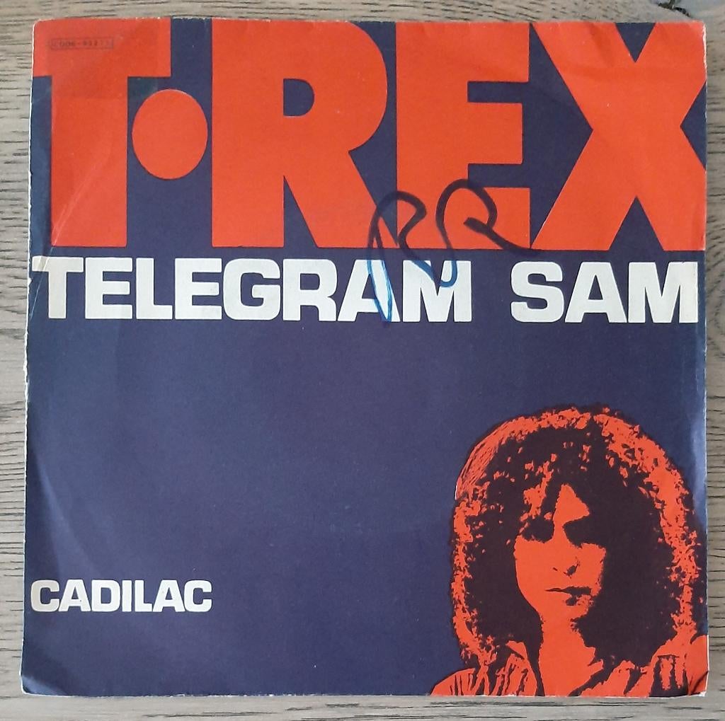 T•Rex ‎– Telegram Sam / Cadilac, Gebruikt, 7 inch, Single, Ophalen of Verzenden