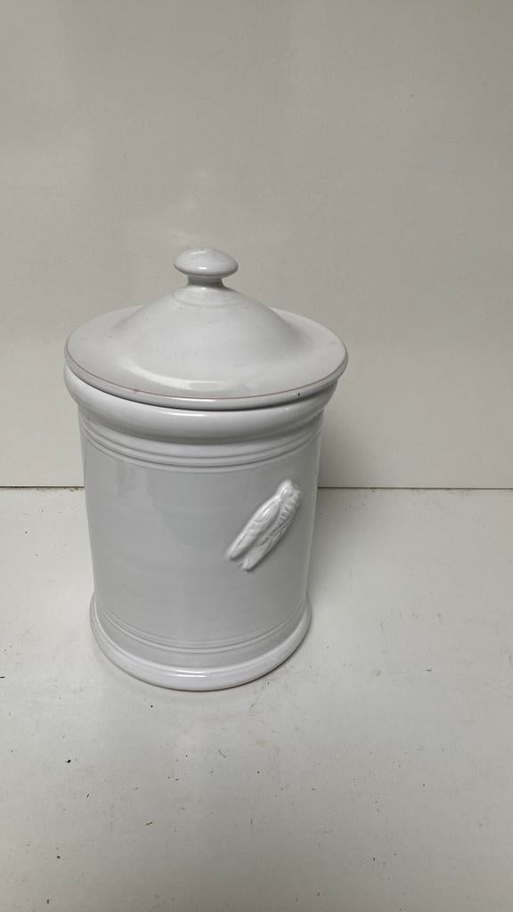 Nicola Fasano Italie keramiek wit voorraad pot krekel 24cm, Ophalen of Verzenden