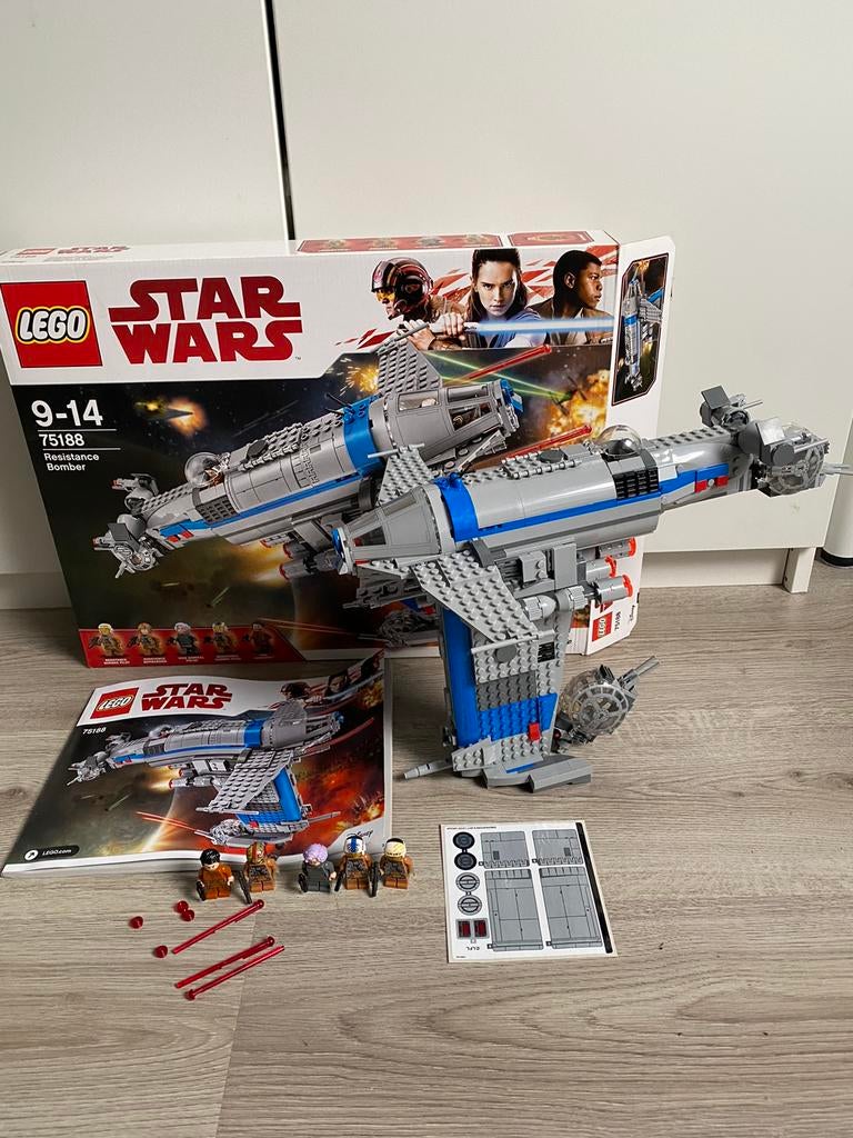 Lego Star Wars 75188 Resistance Bomber compleet, Ophalen of Verzenden, Zo goed als nieuw, Complete set, Lego