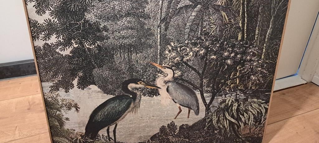 Mooie grote afbeelding op doek tekening schilderij, Dieren en Toebehoren, Ophalen, 110 cm of meer