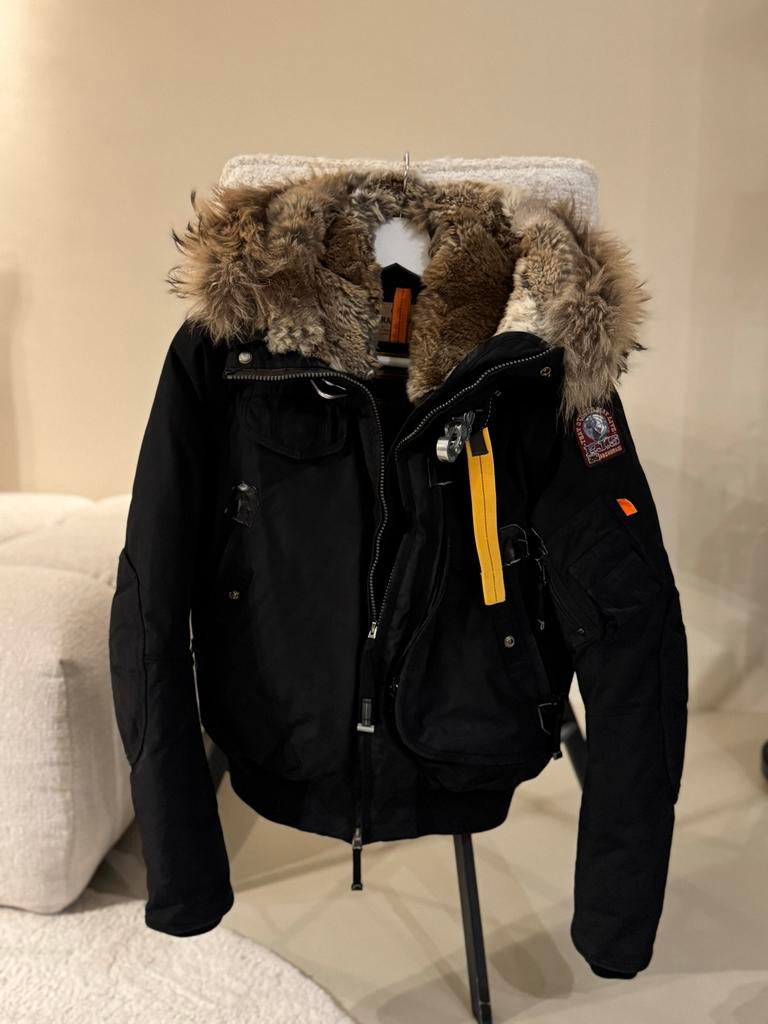 Parajumpers winterjas met bontkraag - zware kwaliteit, Kleding | Dames, Jassen | Winter, Zwart, Zo goed als nieuw, Maat 34 (XS) of kleiner