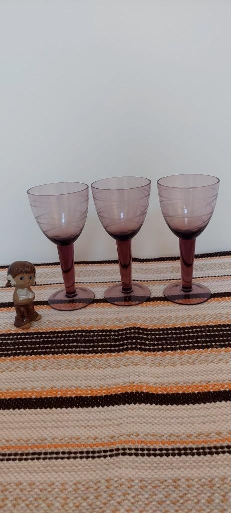 Set 3 vintage IKEA Pia Eldin Lindstrand pralin glazen glas, Verzamelen, Glas en Borrelglaasjes, Zo goed als nieuw, Overige typen