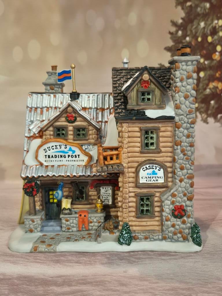 Lemax Bucky's trading post &Casey's camping gear, Ophalen of Verzenden