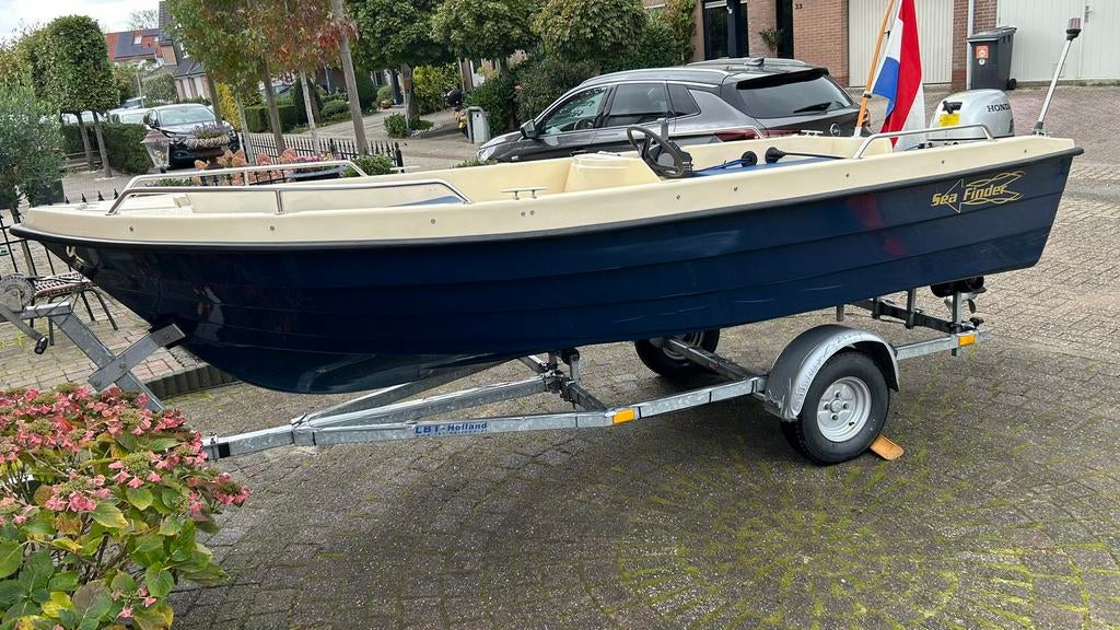 Concole-boot  Seafinder 430 met 20pk Honda, Ophalen, 10 tot 30 pk, Gebruikt, Snelvarend