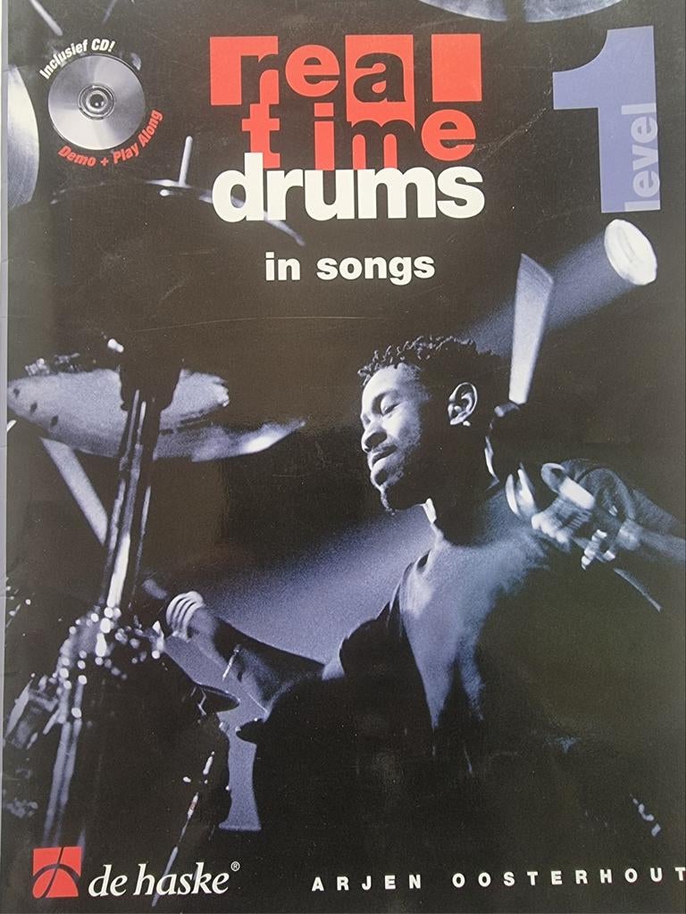 Real Time Drums in Songs - Level 1 met CD, Muziek en Instrumenten, Bladmuziek, Drums of Percussie, Les of Cursus, Ophalen of Verzenden