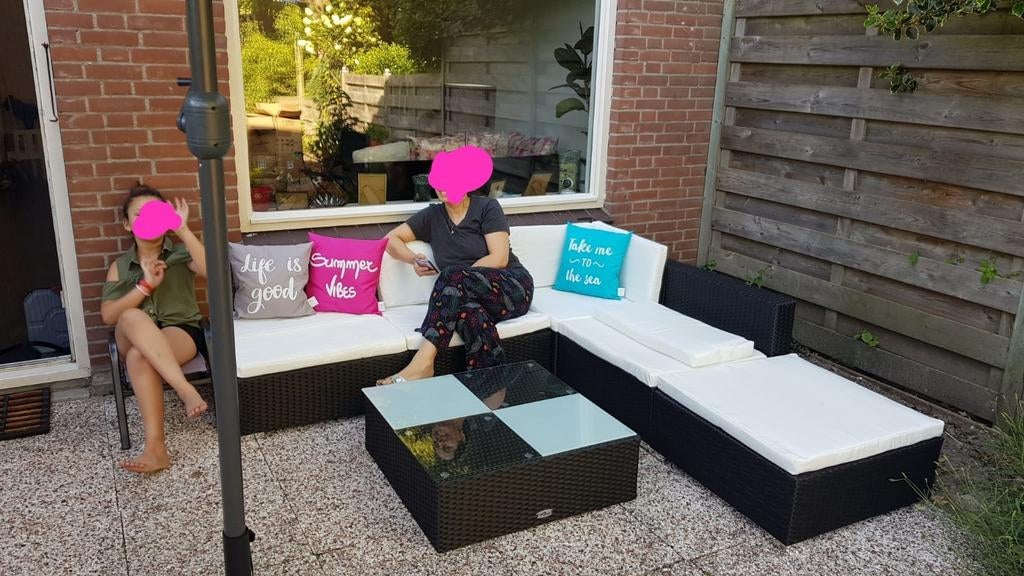 6-delige loungeset zonder parasol, Ophalen, Gebruikt, 6 zitplaatsen, Loungeset