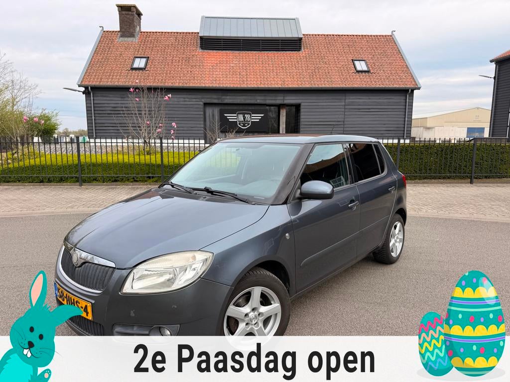 Skoda Fabia 1.4-16V Ambiente 5 DEURS AIRCO CR.CONTR APK 4-20, Voorwielaandrijving, Zwart, Origineel Nederlands, Bedrijf